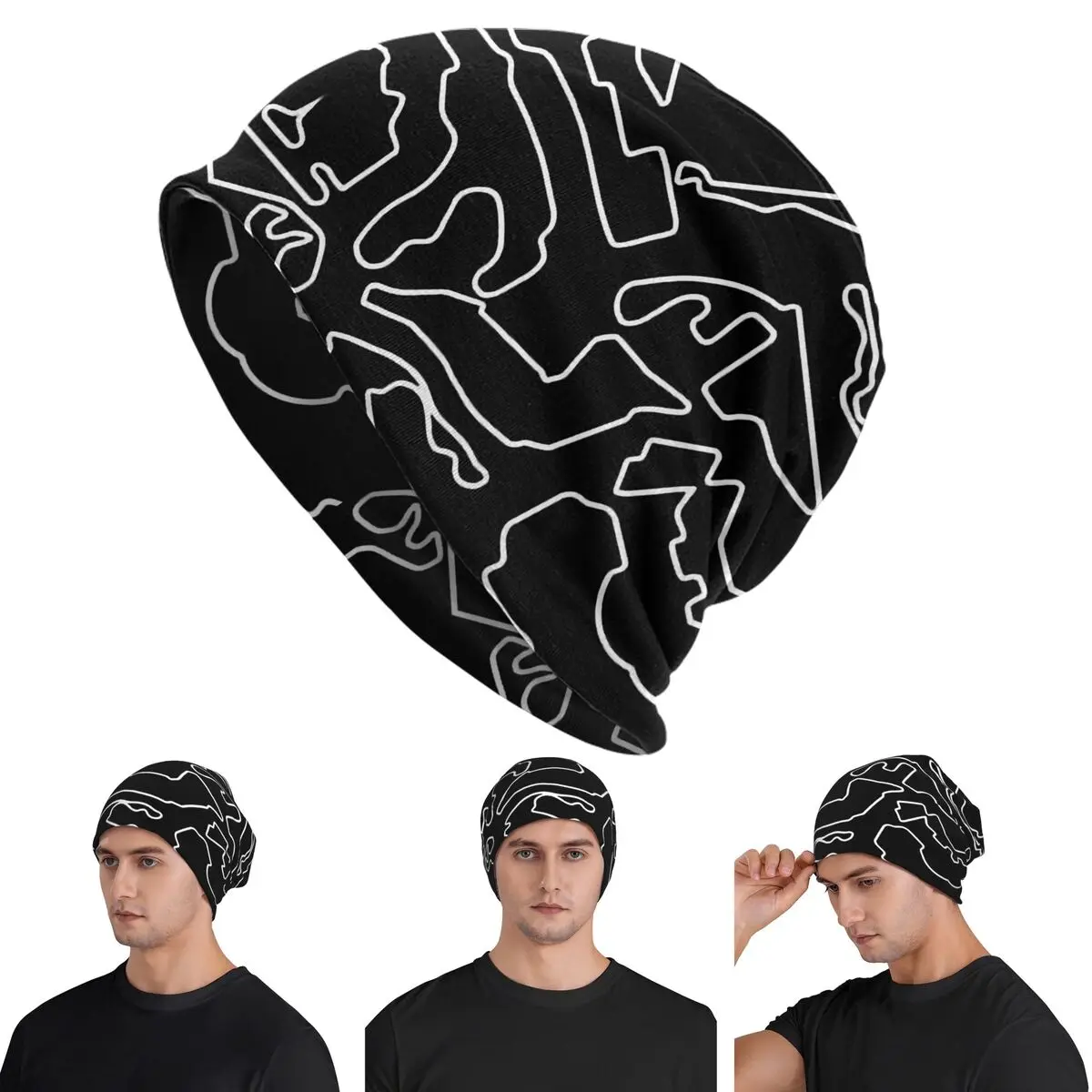 

F1 20232024 Tracks Skullies Beanies Hats Warm Autumn Winter Outdoor Cap Knitted Bonnet Caps for Men Women Adult