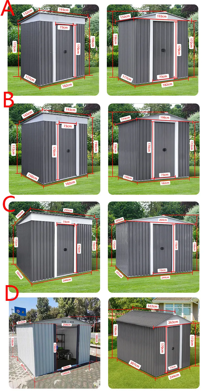 رائجة البيع حديقة غرفة تخزين مقاومة للماء أداة خارجية سقيفة الفناء الخلفي في الهواء الطلق حديقة البيت #6