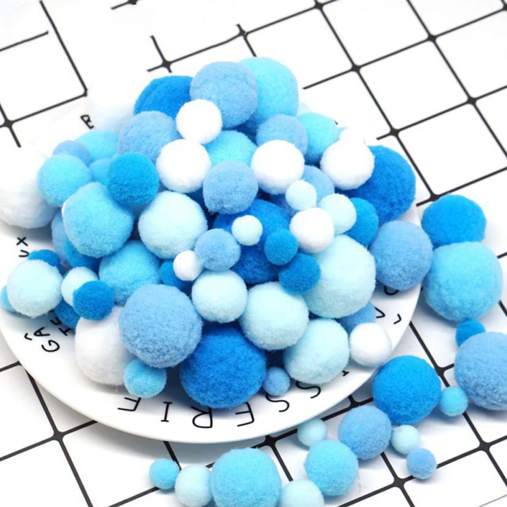 2 Bags Small Items Decoration Pompom Plush Ball DIY Materials Clothing Prop Artificial Fur Accessories