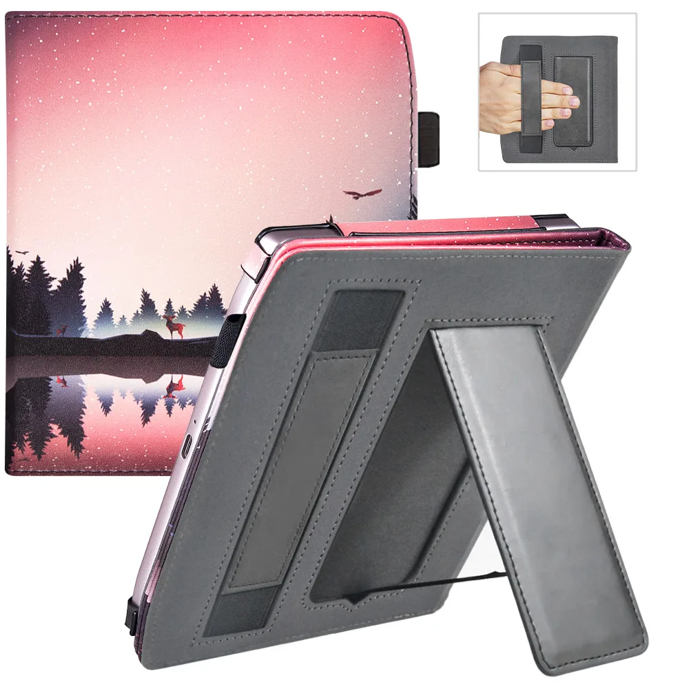 For PocketBook Era (2022) / Era Color E-Reader Case Pattern Print Stand Leather Flip Cover - Nightfall