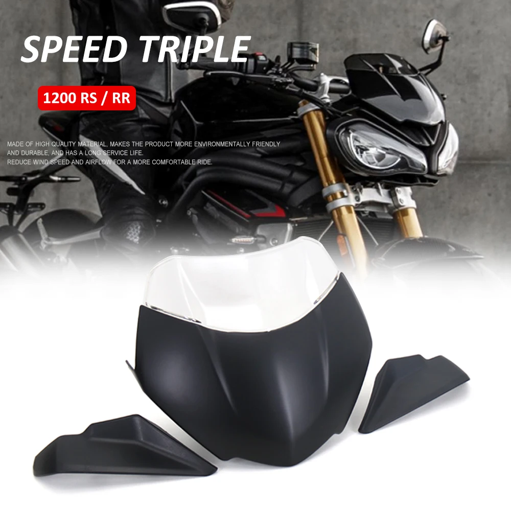 

NEW 2021 2022 - Windshield Windscreen FOR SPEED TRIPLE 1200 RR RS Motorcycle Accessories Wind Deflector For Speed Triple 1200RS