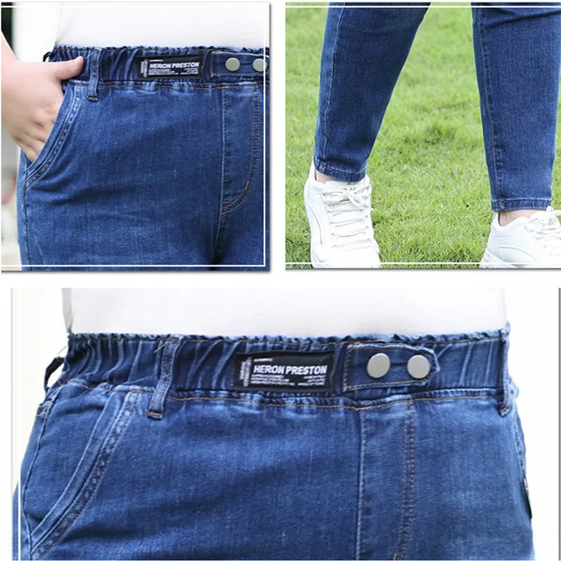 Czarne dżinsy damskie 6XL 5XL 4XL 100KG Plus rozmiar ołówkowe spodnie z wysokim stanem rozciągnięte Slim Fit jeansowe damskie haremowe dziewczęce