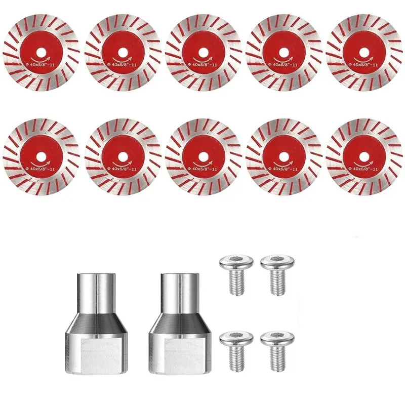 [a92p-】-cutting-disc-5-8-11-thread-10-pcs-157in-diamond-saw-blades-for-angle-grinder-for-granite-concrete-tile-marble