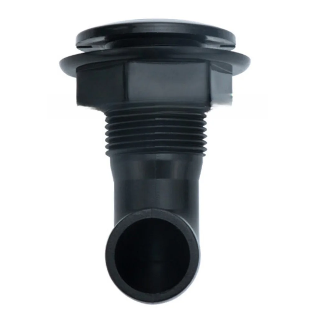 Boat Through Hull Fitting 90 Degree ABS Material for Marine Plumbing Connections Including Water Intake and Drainage