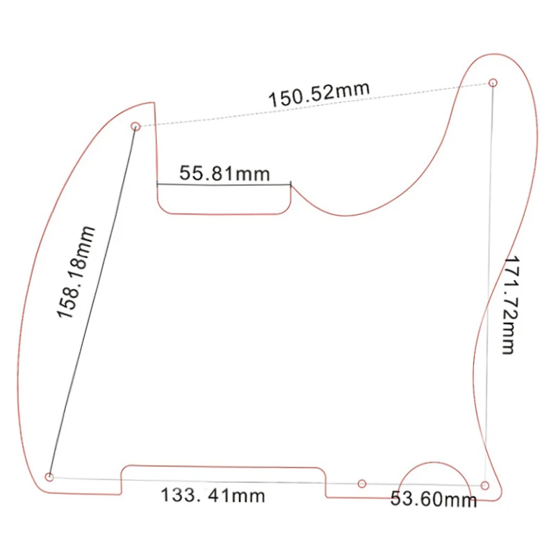 Fei Man - US Standard Guitar Parts, 5 Screw Holes, 52 Year Tele, Tele, DIY Blank Guitar Pickguard, Scratch Plate, Flame Pattern