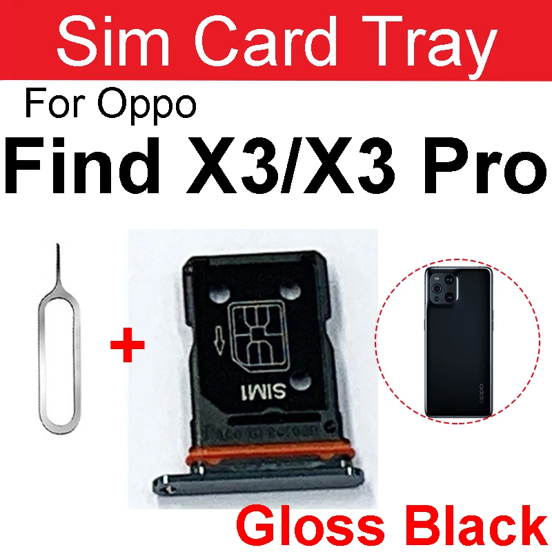 SIM Card Tray For OPPO Find X3 Pro X3 Lite X3 Neo Sim Card Holder Slot   Card Reader Adapter Replacement Parts