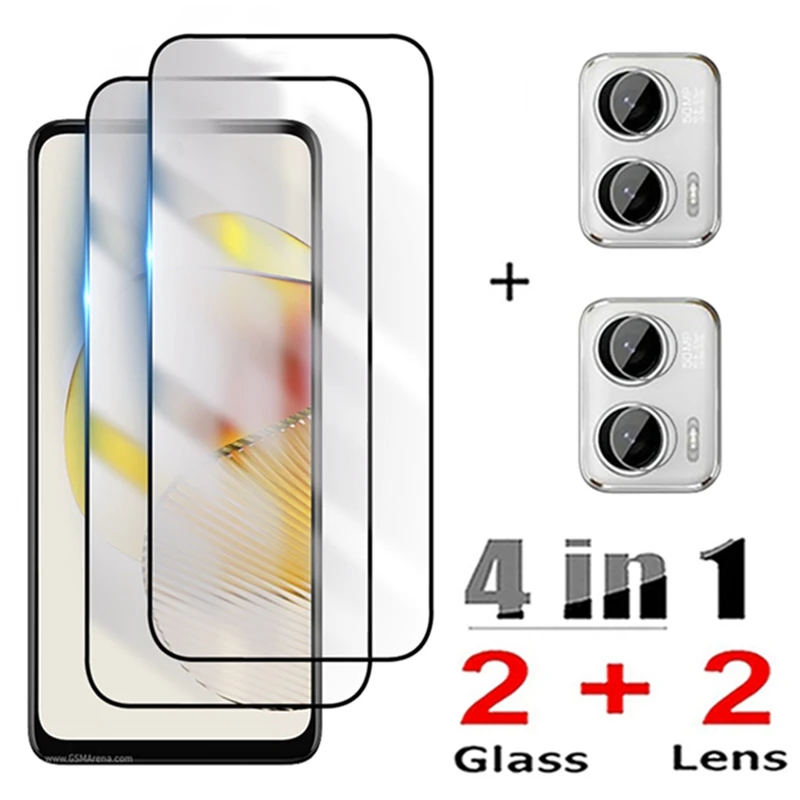 4IN1 Tempered Glass For Motorola Moto G73 G53 G23 Screen Protector Camera Lens Film for Moto G82 G72 G62 G52 G42 G32 G22 Glass