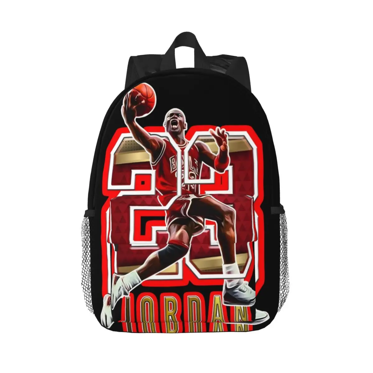 Michael-Jordan Student Schoolbag, sacos de lona para homens e mulheres, Laptop Backpack, 15\