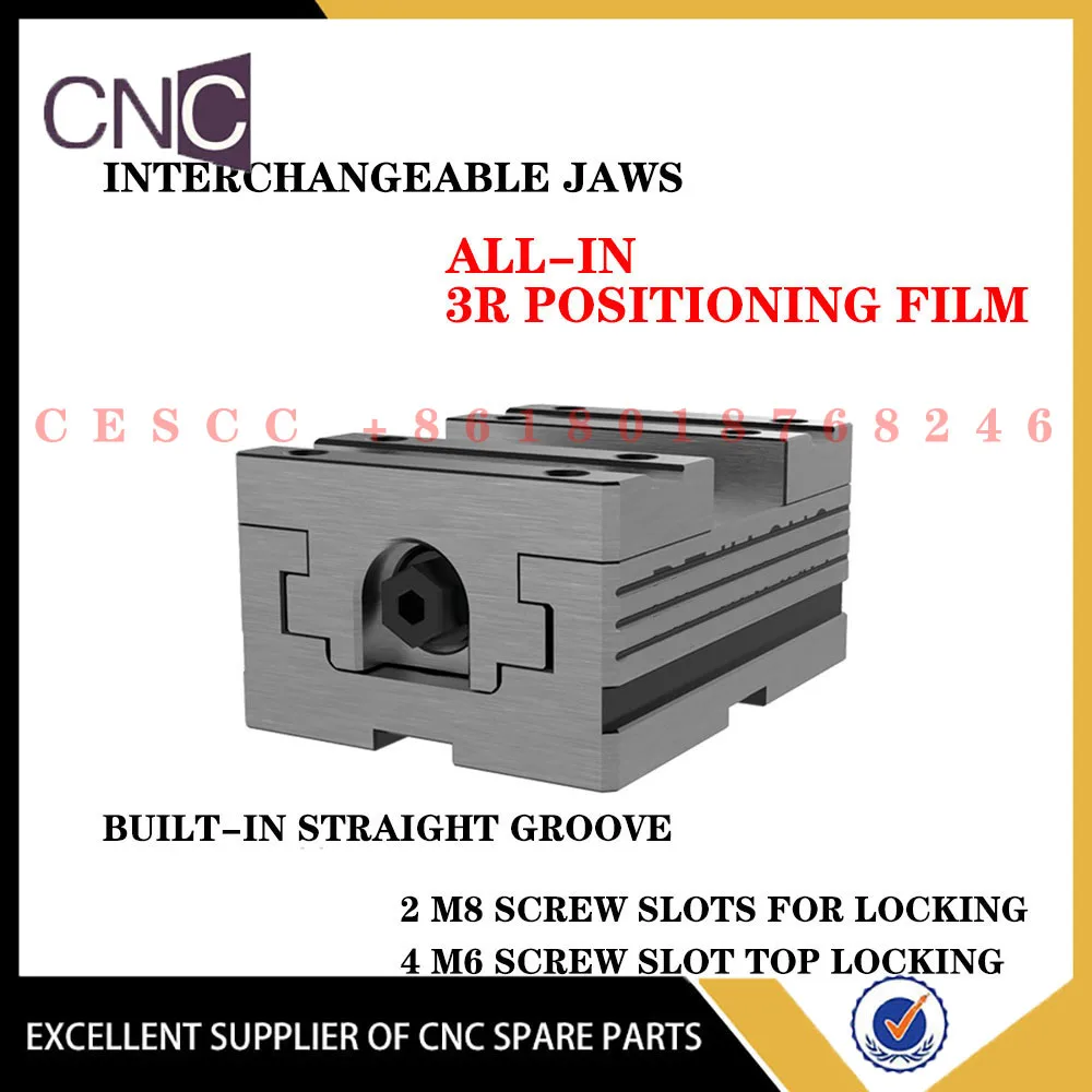 3R copper male multi-station self-centering vise, five-axis zero point positioning, pneumatic clamp, manual vise