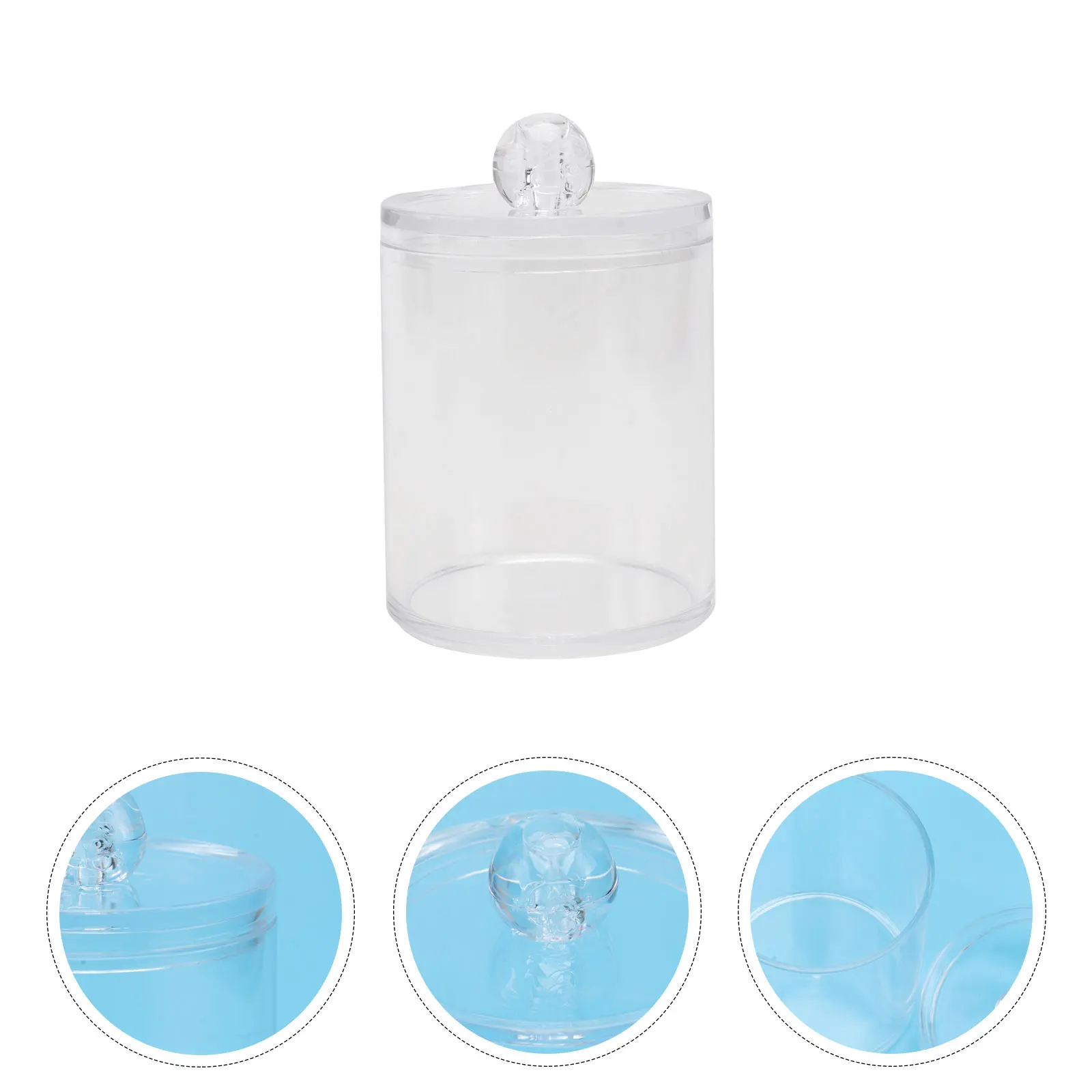 

Plastic Cotton Swab Bottle for Home Clear Toothpick Jar Storage Box Organizer Transparent Lightweight Container