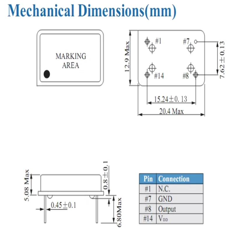 5pcs DIP-4Pin Rectangular active crystal oscillator 1MHZ/3MHZ/5MHZ/6MHZ/8MHZ/10MHZ/12.288MHZ/13.56MHZ/16MHZ/20MHZ/27MHZ/38MHZ/M