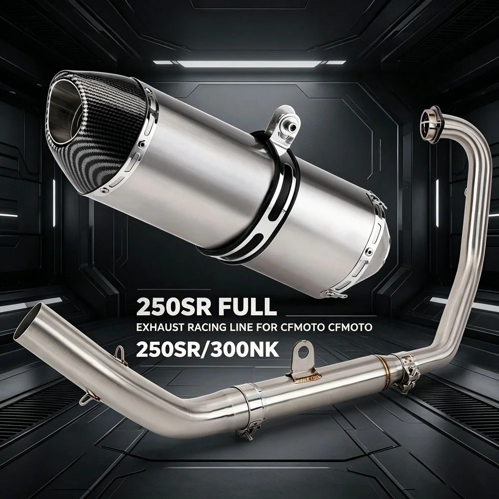 

Imitation Racing Exhaust Full System For CFMOTO 250SR 300SR 250NK 300NK Sport Motorcycle Manifold Headers Pipe With R77 Muffler