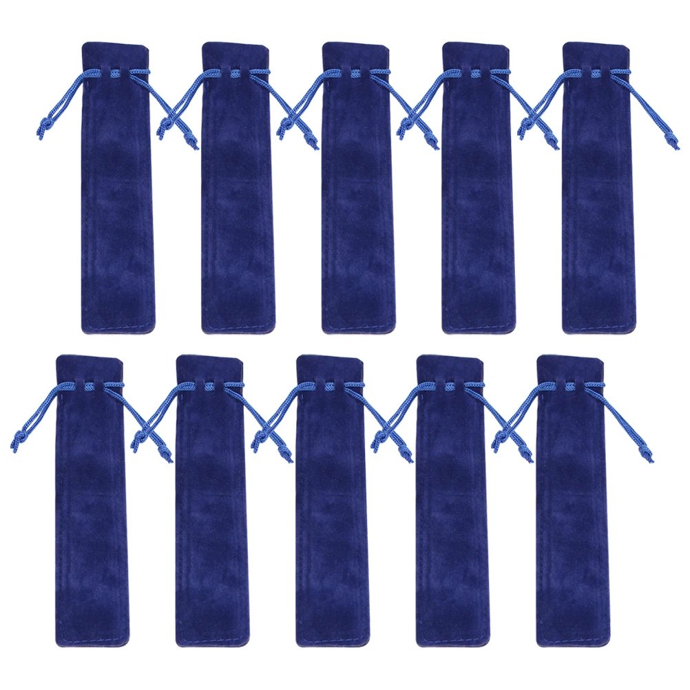 

20pcs Pen Bag Drawstring Design Scratch-Resistant Portable Pouch For Gift Packaging Storage Pen Sleeve Protective Case School