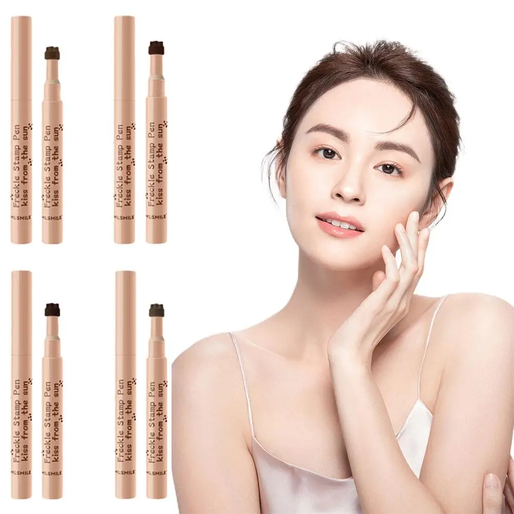 4 Colors Fake Freckles Pen Natural Waterproof Lifelike Tool Pen Makeup Freckle Cosmetic Lasting Pen Dot Spot Fake Face Look T6q2