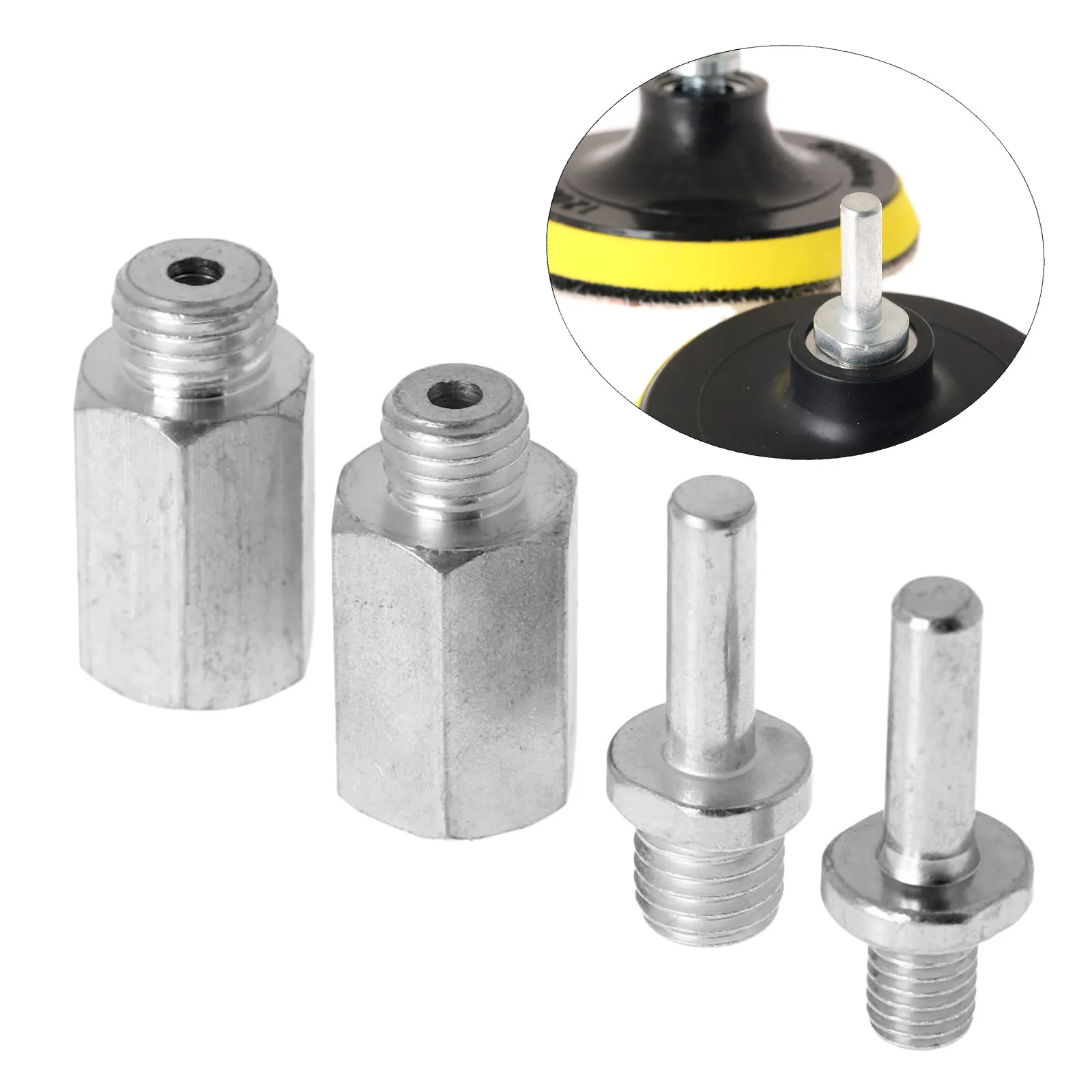 DRELD 1Pc Drill Aapter Thread For Polishing Pad & Hook Loop Backer Plate Backing Pad & Polisher M10/M14/M16 5/8" Thread