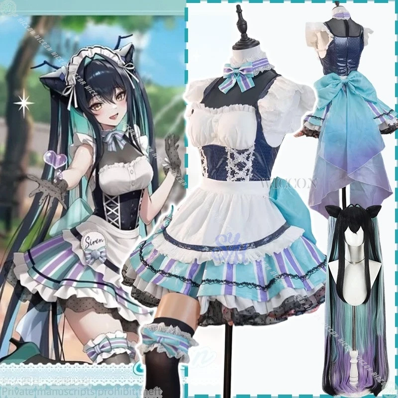 

NIKKE Goddess Of Victory Аниме Игра Старые Казки Косплей Костюм Kawaii Кофейня Горничная Лолита Лаванда Кружева Торт Юбка Хэллоуин