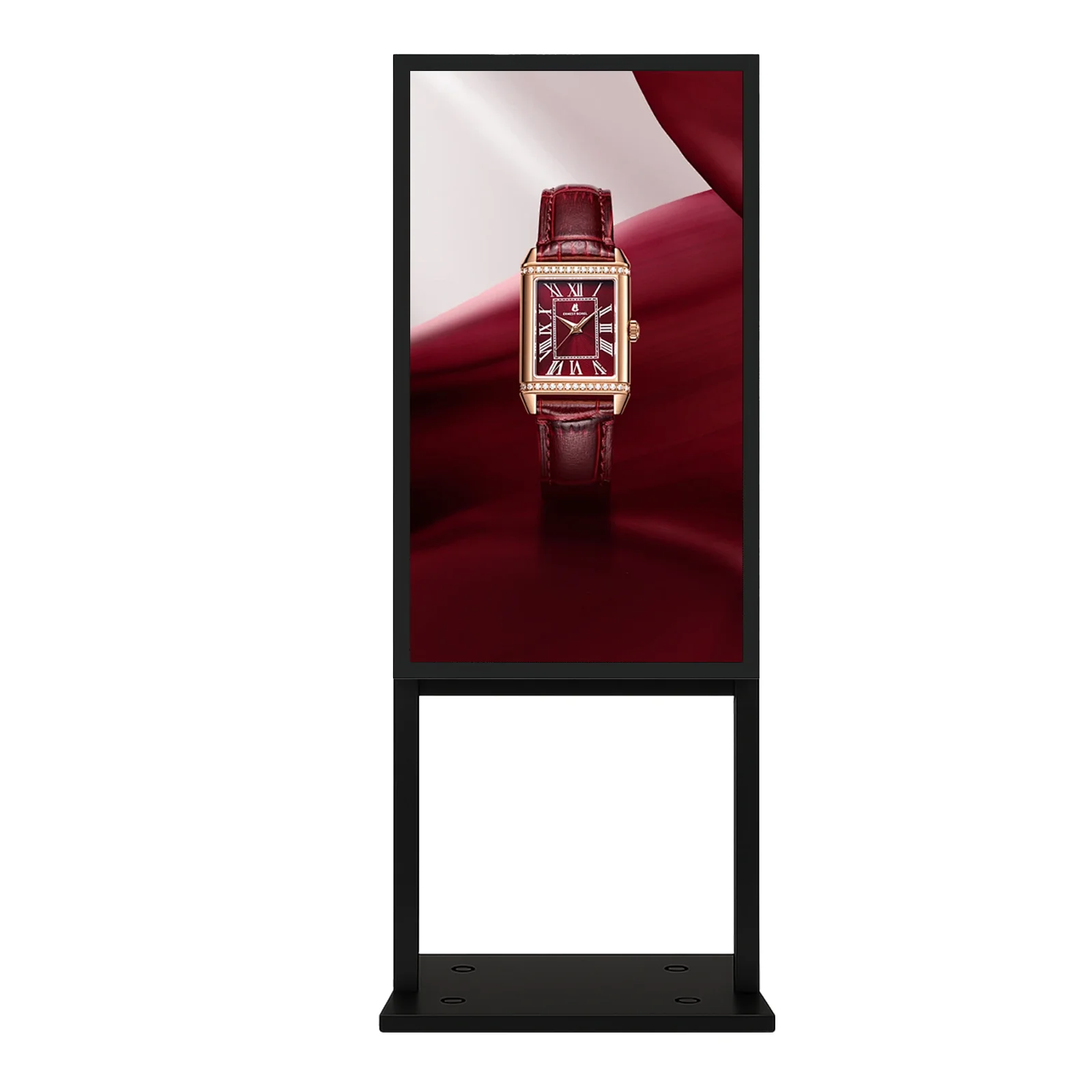 Latest Ultra-thin Outdoor Digital Signage with High Brightness LCD, Floor Standing Kiosk, Waterproof IP65 for  Retail, CE FCC