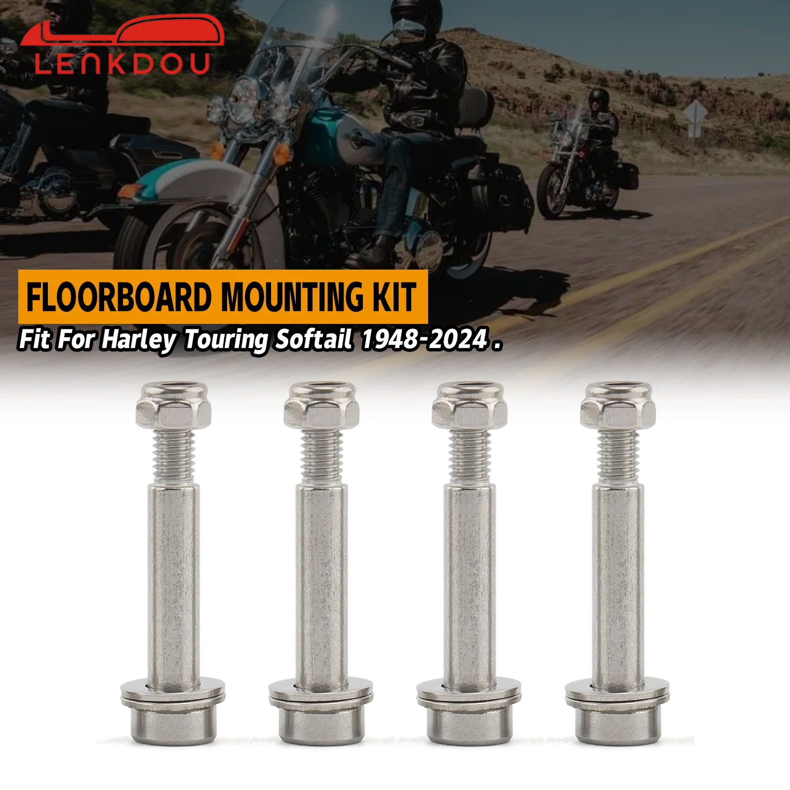 

Motorcycle Silver Floorboard Mounting Kit For Harley Touring Road King Electra Street Glide Softail Fat Boy Low Rider 1948-2024