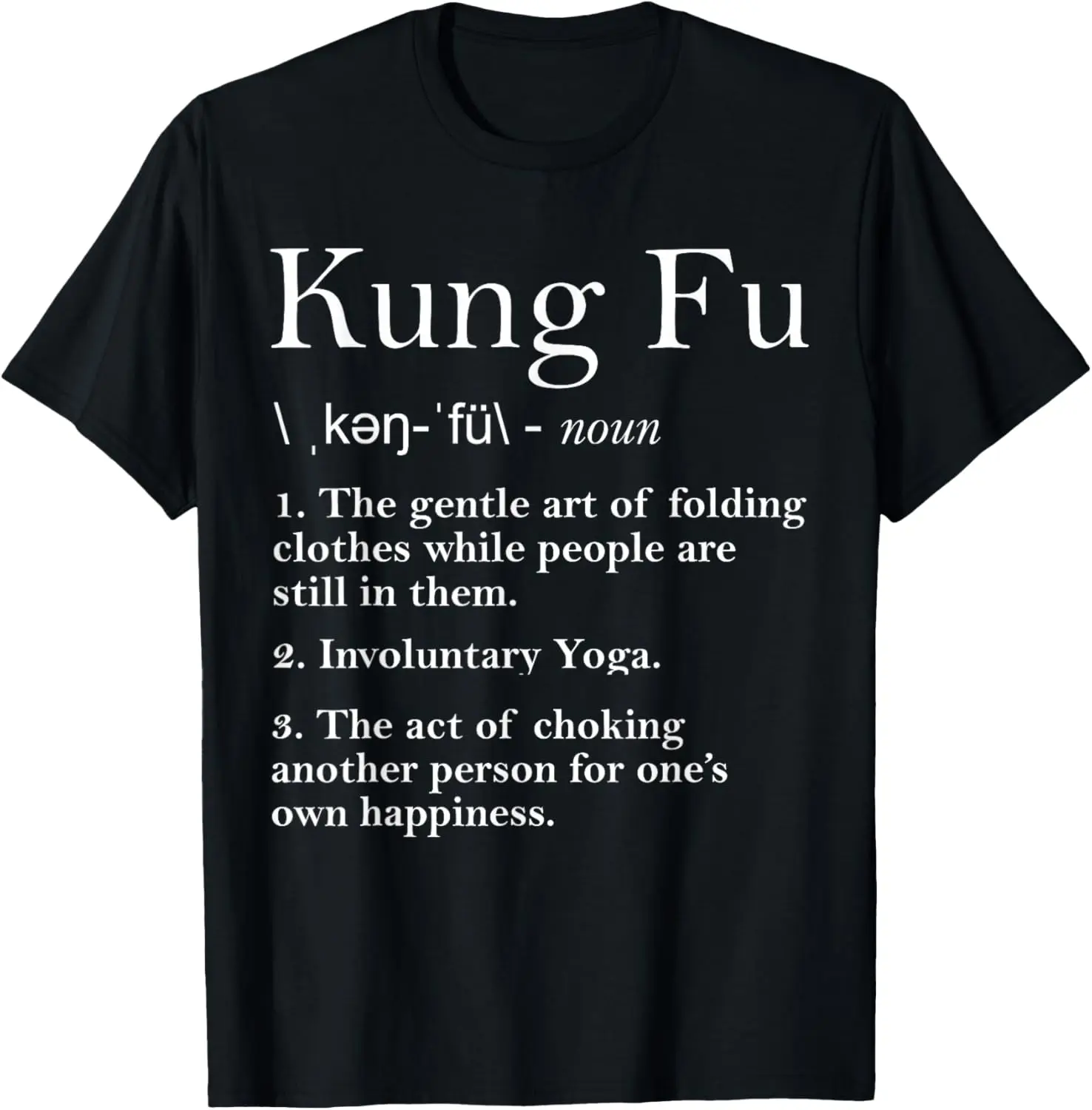 Funny Kung Fu Men Kids Apparel, Cool Kung Fu Definition T-Shirt