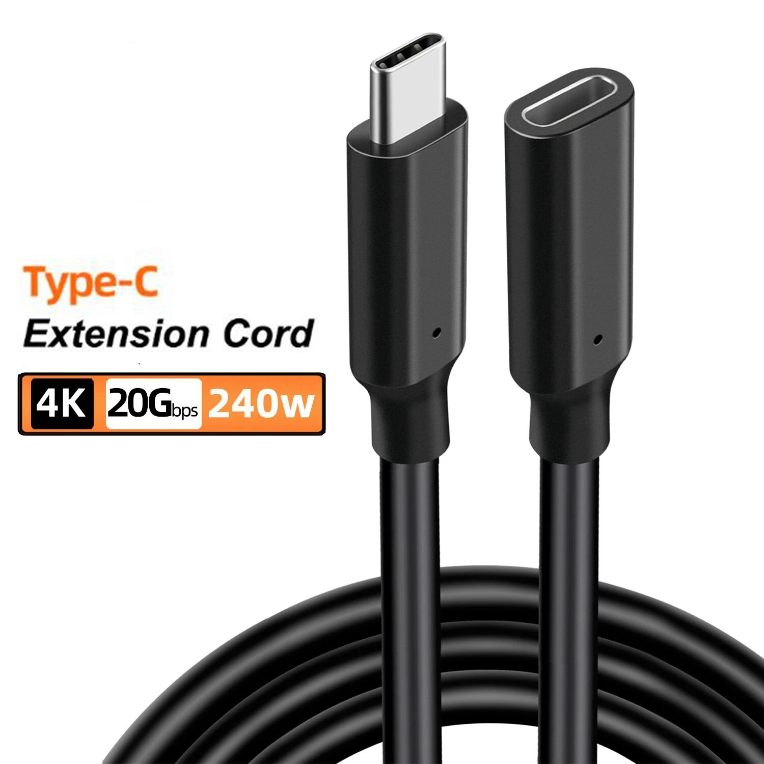 3M 5M USB C Extension Cable USB 3.2 Gen2 Male to Female Type C Extender Cord 4K 240W PD for iPhone 15 MacBook Pro Samsung Laptop