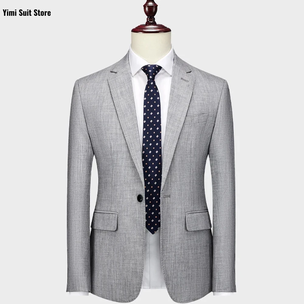YiMinpwp Premium costume pour hommes 3 pièces beau affaires coupe ajustée Satin une boutonnage formel fête de mariage marié costumes XS-5XL
