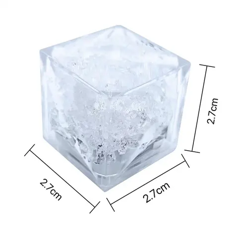 6/12 पीस बच्चों के स्नान खिलौना सिमुलेशन आइस क्यूब तरल जल सेंसर पुन: प्रयोज्य चमकती आइस क्यूब बाथटब, स्विमिंग पूल के लिए 10 best sales बच्चों के बाथरूम के सामान - №1