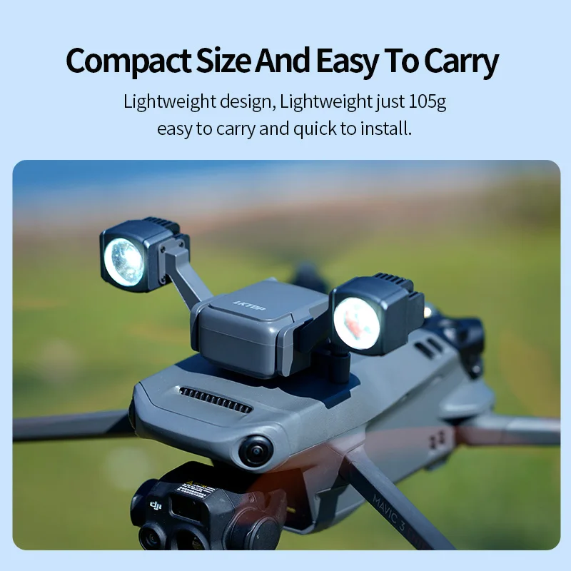 For DJI Mavic 3 Enterprise 3T/3E Searchlight 40W Power 3000lm Search and Rescue Light with Colorful Strobe Night Navigation Kit