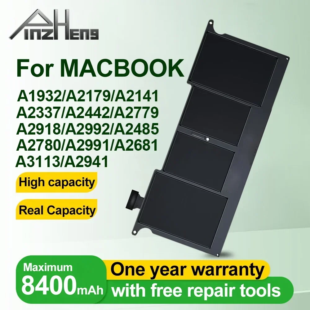 

Аккумулятор PINZHENG для ноутбуков Macbook Air 13'' A2337 A1932 A2179 A2681, 15'' Pro A2141 A2941, 14'' A2442 A2779 A2918 A2992, 16'' A2485
