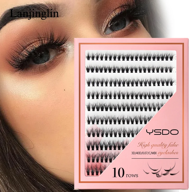 10 Rows 200Cluster/box Individual EyeLashes Professional Makeup Grafting False Eyelashes Eyelash Extension Fake Lashes bunche