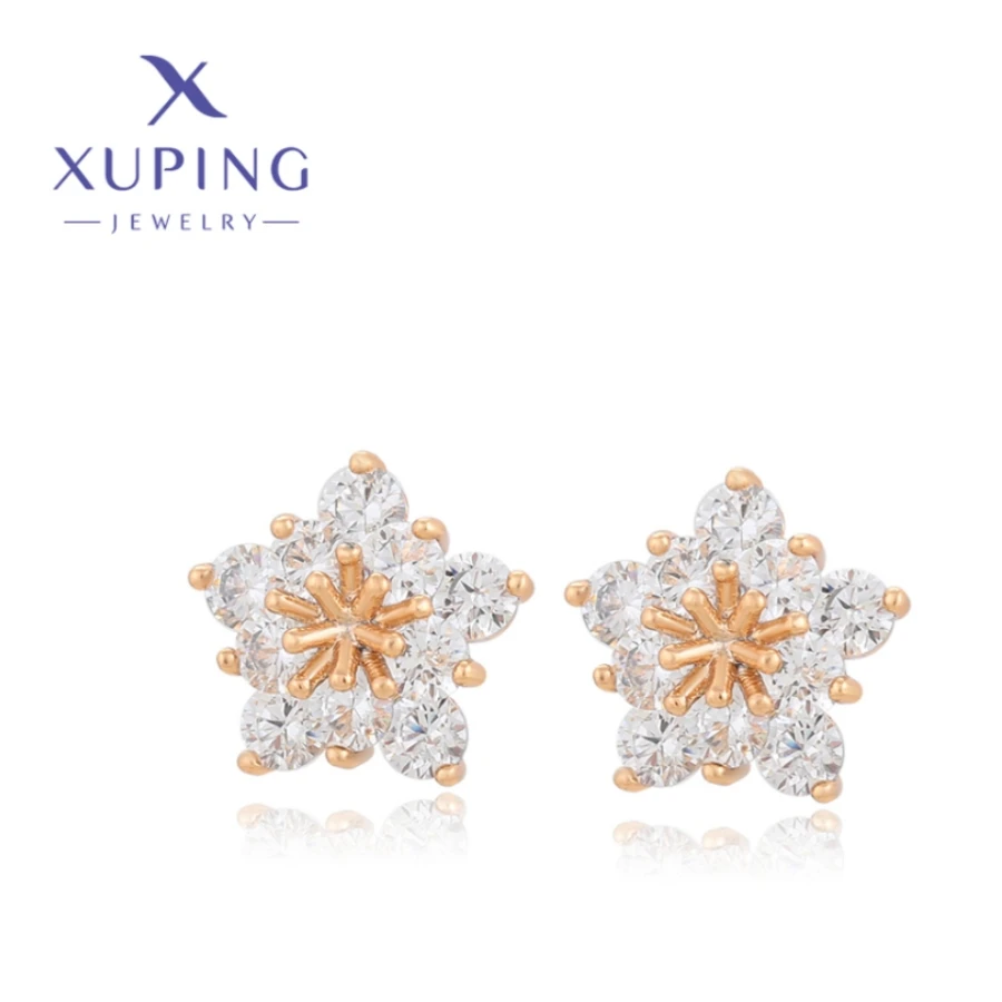 Xuping Jewelry New Hot Fashion Exquisite Star Shape Gold Color Earrings for Women Schoolgirl Christmas Party Gifts X000771432