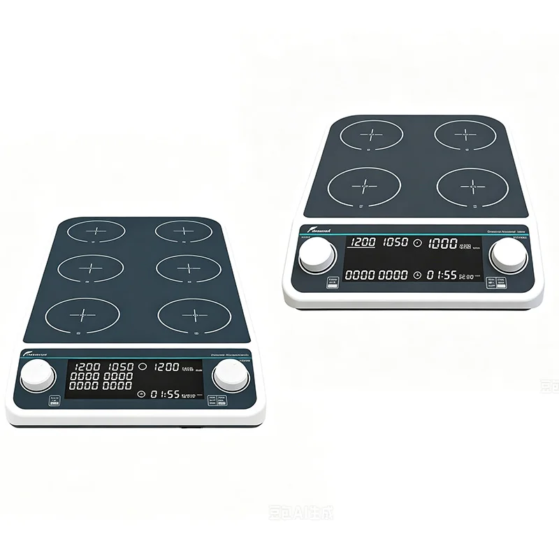 Multi-position Magnetic Stirrer, 4/6 Position, 4x500ml/6x500ml, 50-1500rpm, Brushless Motor, Digital Timing Lab Stir Plate