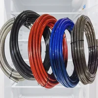 Manguera de freno de motocicleta tejida de alambre de acero AN3, tubo de aceite de embrague reforzado resistente a altas temperaturas a prueba de explosiones, Universal 3,2