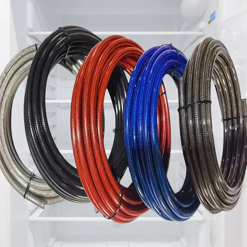 Manguera de freno de motocicleta tejida de alambre de acero AN3, tubo de aceite de embrague reforzado resistente a altas temperaturas a prueba de explosiones, Universal 3,2