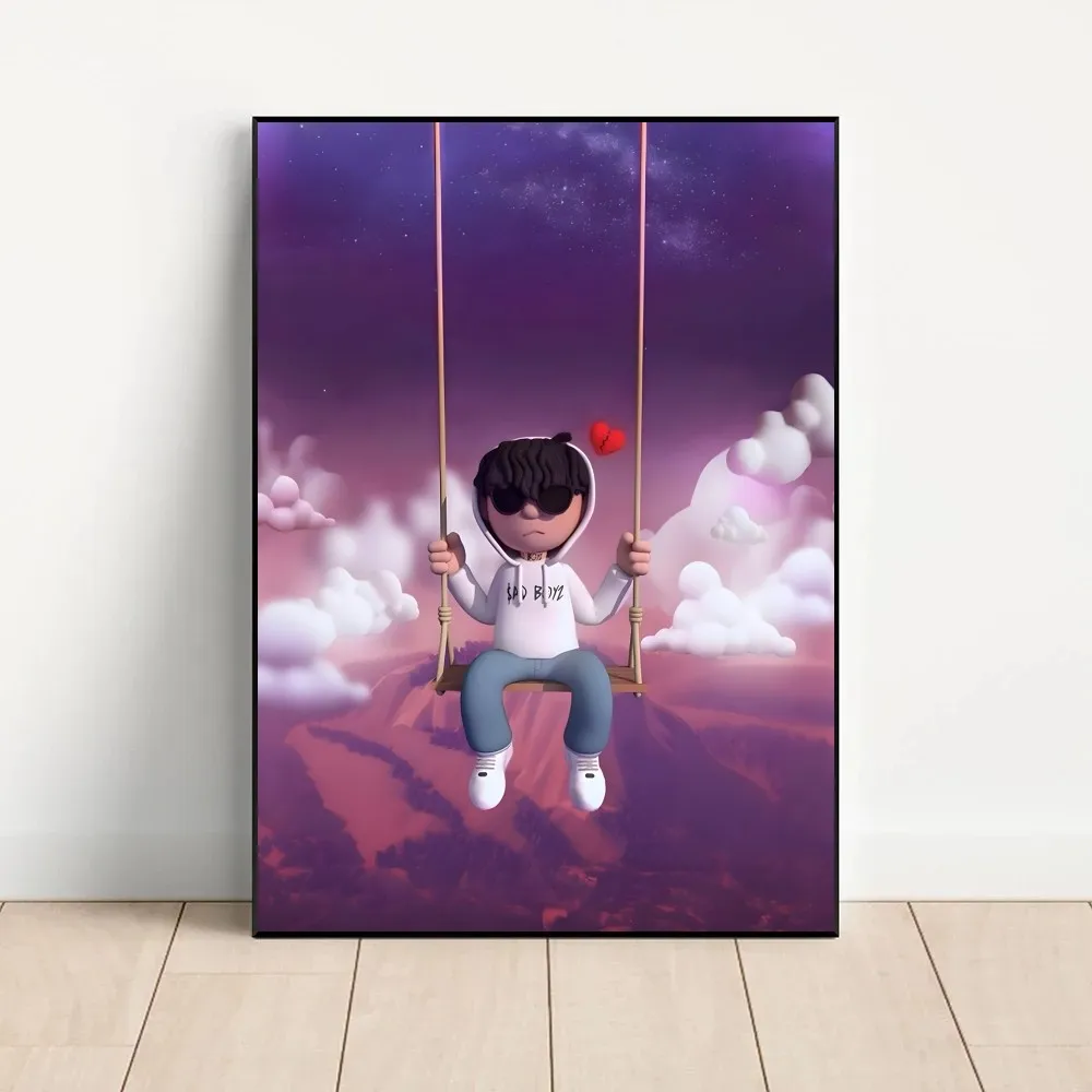 J-Junior H Sad Boyz  Poster Fancy Wall Sticker for Living Room Bar Vintage Decorative Painting Middle