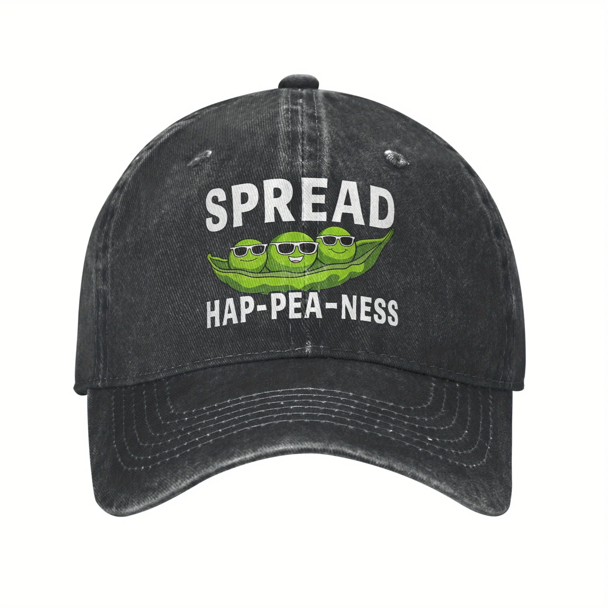 

Spread Hap pea ness Happiness Food Pun Cute Peas Womens Baseball Cap Men Adult Hiking Fishing Baseball Caps