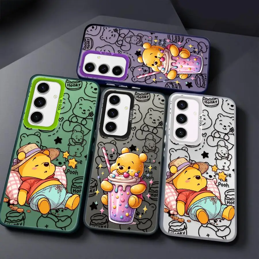Funda de teléfono suave de Winnie The Pooh de Disney para Samsung Galaxy A73 A52 A55 A53 A54 A51 A56 A35 A72 A26 A36 A71