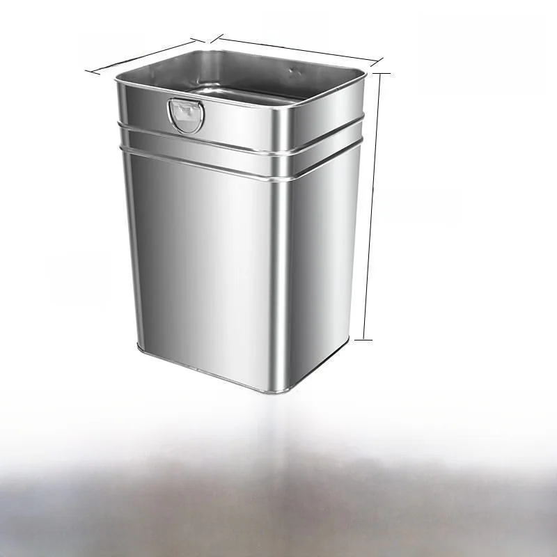 

Outdoor Tra Can Inner Buet Thiened Galvanized Steel Iron Skin round Square Storage Home Garden Waste Fruit Skin Bin
