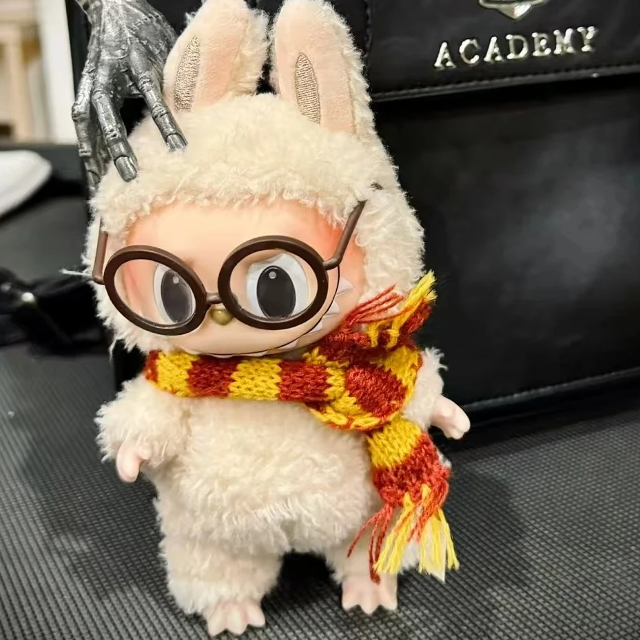 สําหรับ 17 ซม.Labubu แฟชั่นชุดเสื้อคลุมตุ๊กตาไวนิลเสื้อผ้าตกแต่ง Magic Academy สไตล์เสื้อผ้ารองเท้าแว่นตาอุปกรณ์เสริมของขวัญ