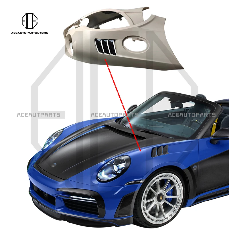 

Hot Sale Car Exterior Decoration Dry Carbon Fiber Fenders Body Kit Topc Style For Porsche 992 Carrera S