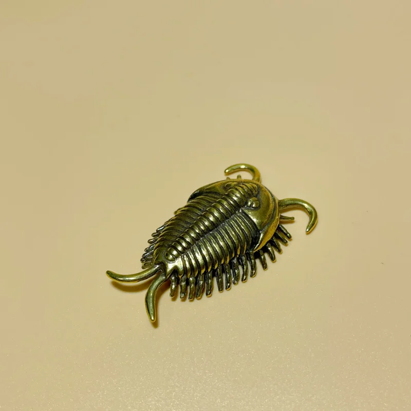 Solid Brass Vintage Antique Insect Desktop Ornament Creative Trilobite Ornamental Tea Pet Craft Wholesale