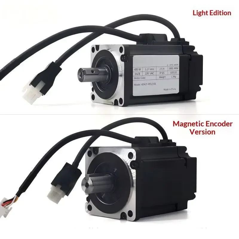 60 80 110 130 AC Servo Motor Kit 400W 750W 1.5KW 2.3KW with Driver RS485 Modbus Communication Cables Included