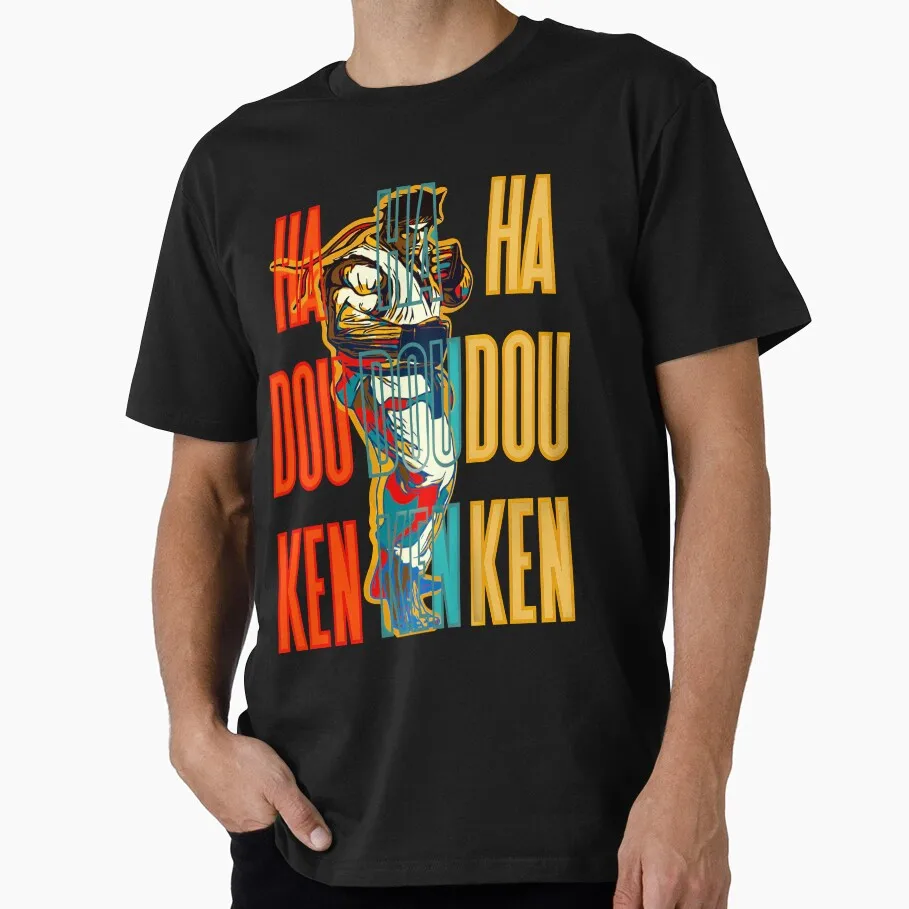 Hadouken 0128 Street Fighter 80s Cartoon Combat Videogame Gift t shirt Retro Arcade game Graphic Tee Y2K Clothes All size Tops