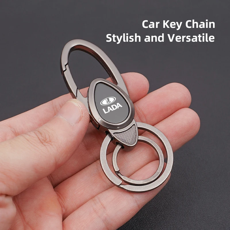 Car Zinc Alloy Keychain Customize Emblem Key Ring For Lada Niva Vesta Samara Granta Kalina Largus Priora Xray