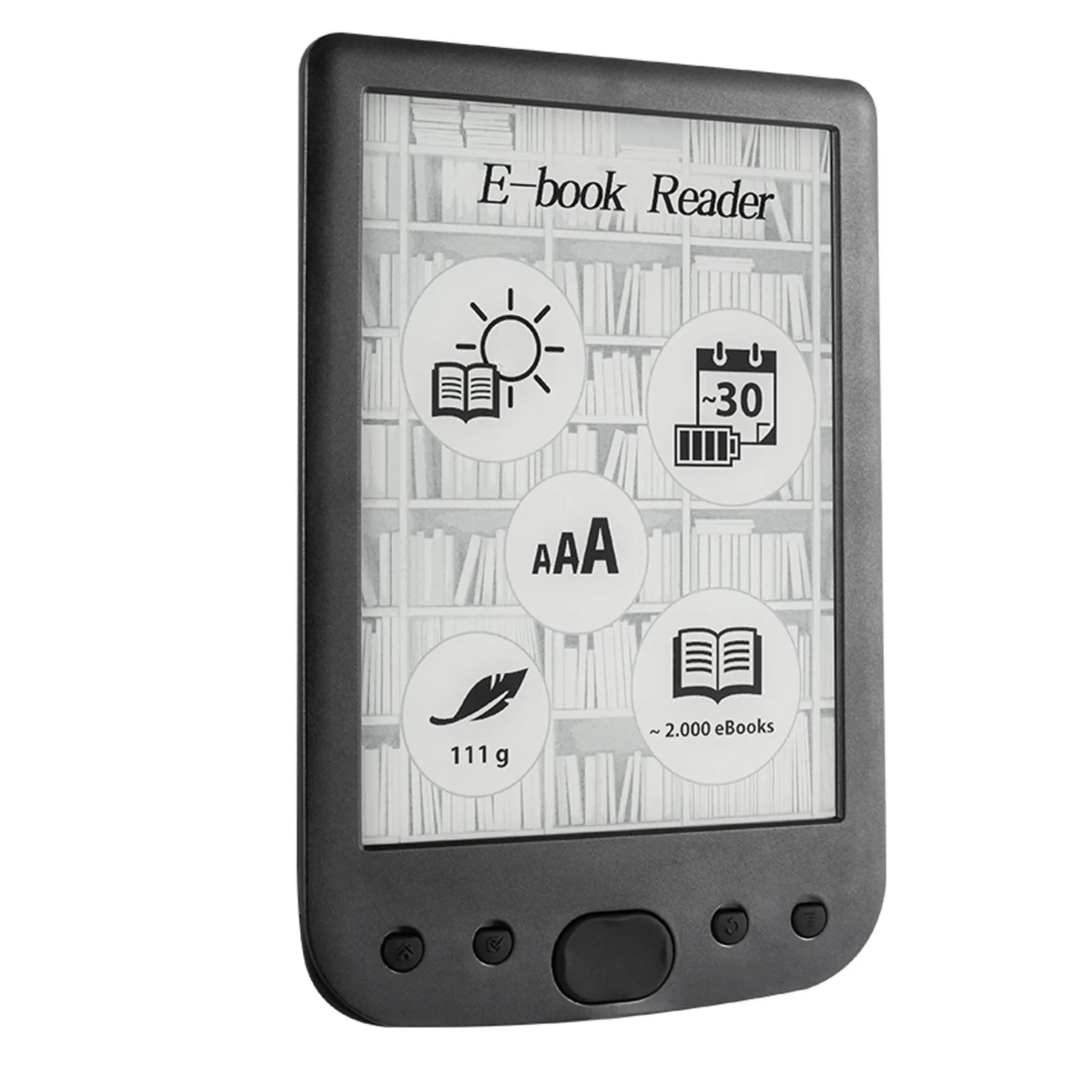 Fotografia 4: E Reader Eye Friendly 6 Polegadas 800x600 E Book Reader com Estojo Protetor 2500mAh Bateria Suporte Até 32G E Reader