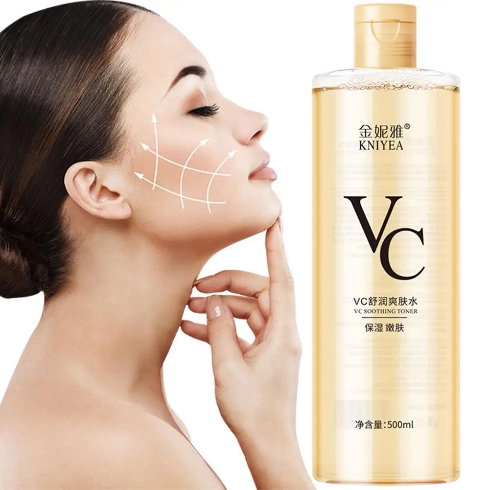 500ml Vitamin C Toner Hydrating Softening Moisturizing Balance Makeup Care Pre-makeup & Water Tool Face Oil Refreshing Loti A3Z9