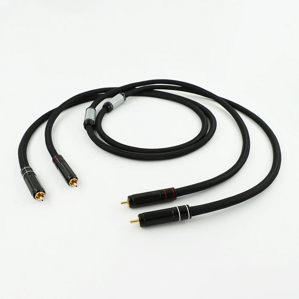 4N 99.99% sterling silver wire core audio cable hifi RCA cable sound card CD machine amplifier connector