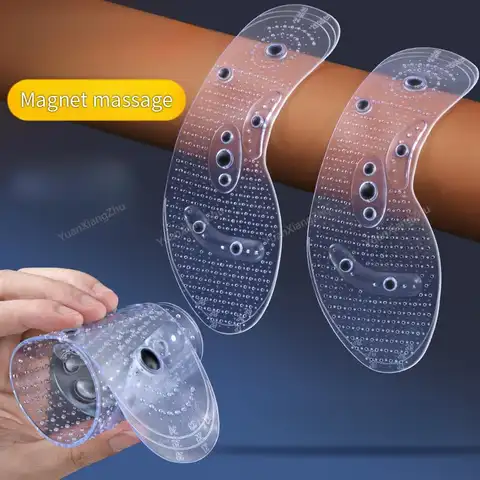 자석 마사지 실리콘 깔창, 의료용 지압 신발, 남녀공용, 무게추 신발 패드, 1 쌍 Best5