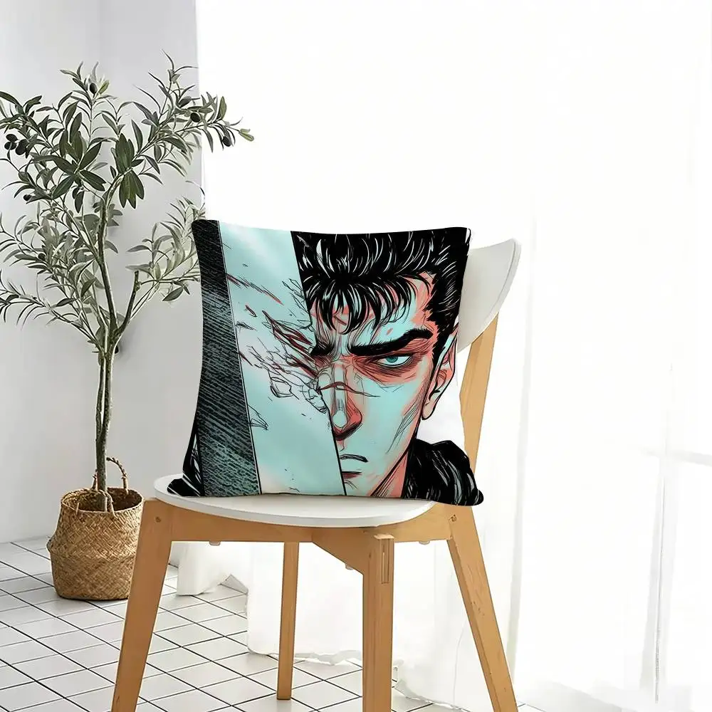 Anime Berserk G-Guts  Square Double-Sided printed Pillow Case Bedroom Bedside Pillow Sofa Cushion Cover Gift