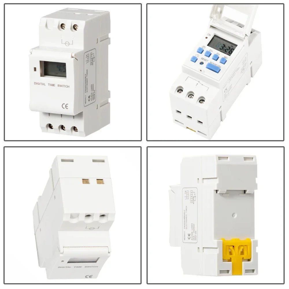 Weekly 7 Days Programmable Din Rail Digital TIME SWITCH Relay Timer THC15A THC30A 220V 110V 48V 24V 12V for Control street lamp