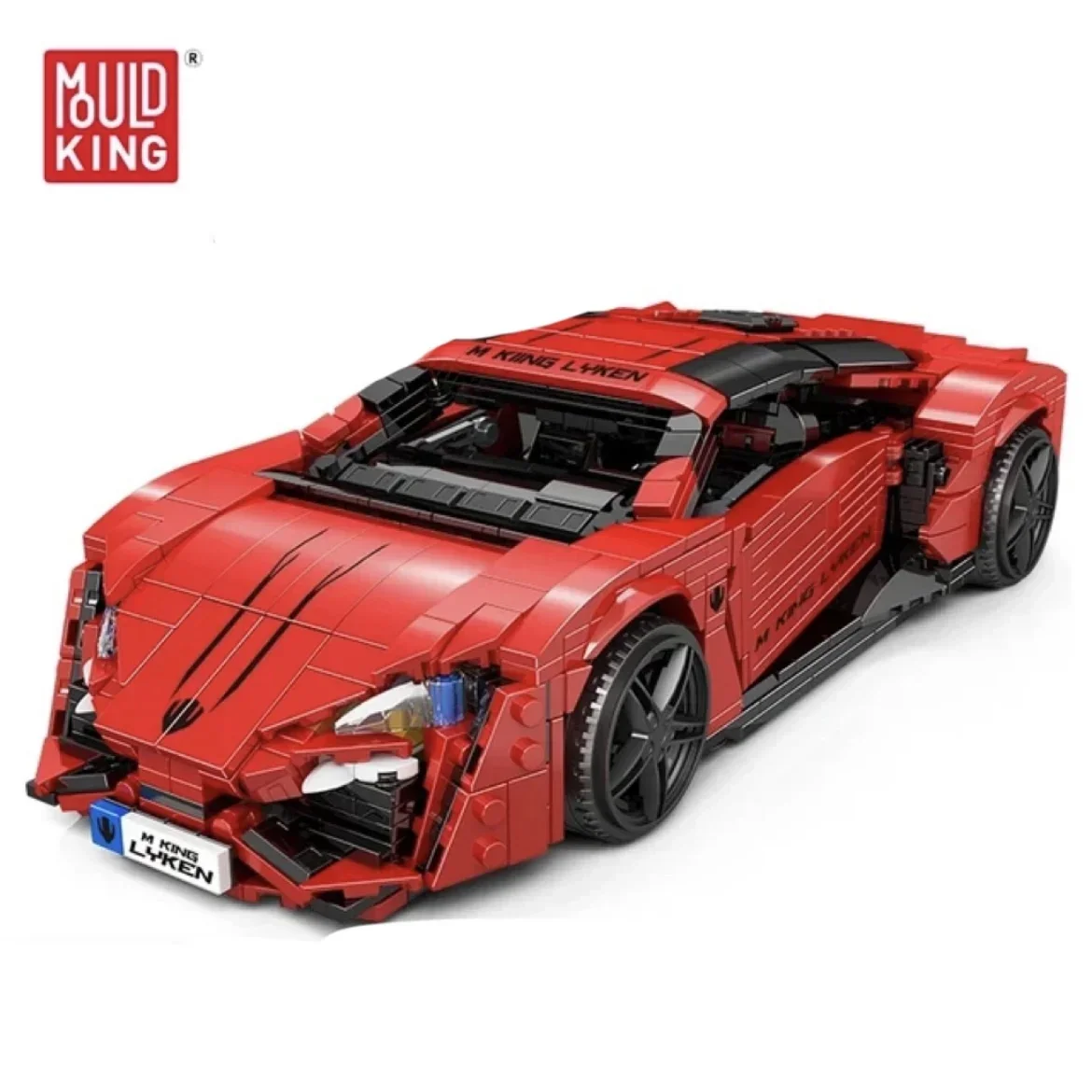 Mould King 10117 Technical Car Building Block MOC Red Lykens Sport Racing Car Model Assembly Car Brick Toys Kids Christmas Gift